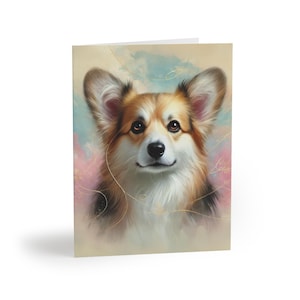 Corgis Custom Dog Lover Schönes Grußkarten-Set von 8 - Perfektes Geschenk für Schenken, Tierliebhaber, Geburtstagskarten, Dankeschön, alle Anlässe