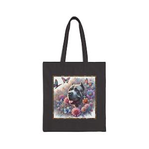 Cane Corso Hundebaumwollsegeltuch 15 "x 16"Einkaufstasche mit 20" Griffen - Perfekt für den täglichen Gebrauch und alle Gelegenheiten - Einzigartige geschätzte Geschenkoption