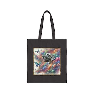 Deutsche Dogge Hund Baumwollleinwand 15 "x 16"Einkaufstasche mit 20" Griffen-Perfekt für den täglichen Gebrauch Alle Anlässe-Einzigartiges geschätztes Geschenk Wahl