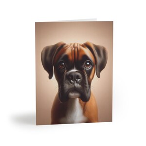 Boxer-Hundeporträt-Grußsatz mit 8 kundengerechten Karten, Hundeliebhaber-Geburtstagsgeschenken, danke stellt fest, Sympathie, Feiertage
