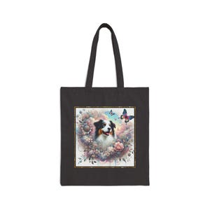 Australian Shepherd Baumwollsegeltuch 15 "x 16 "Einkaufstasche mit 20 ""Griffen - Perfekt für den täglichen Gebrauch und alle Gelegenheiten - Einzigartige, geschätzte Geschenkoption."