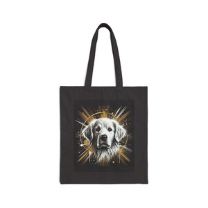 Golden Retriever Baumwollsegeltuch 15 "x 16"Einkaufstasche mit 20" Griffen-Perfekt für den täglichen Gebrauch-Alle Anlässe-Einzigartiges geschätztes Geschenk