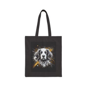 Brittany Dog Baumwollsegeltuch 15 "x 16"Einkaufstasche mit 20" Griffen - Perfekt für den täglichen Gebrauch und alle Gelegenheiten - Einzigartige, geschätzte Geschenkoption