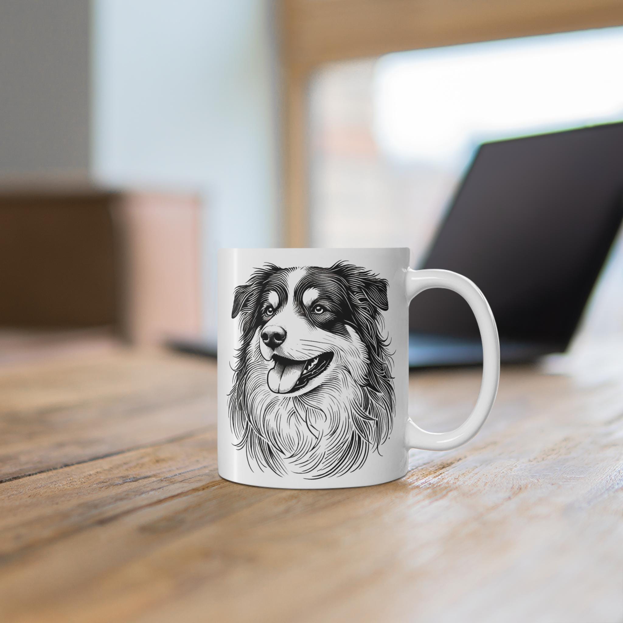 Australian Shepherd Dog Ceramic Coffee or Tea Mug 11oz Cup-exquisite Art  Portrait Gift for Mom Dad Friends Self-unique Pet Painting-dog Art - Etsy