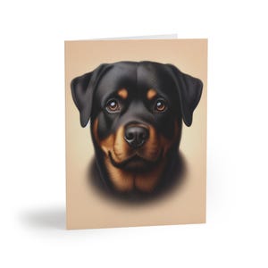 Rottweiler-Hundeporträt-Grußsatz mit 8 kundengerechten Karten, Hundeliebhaber-Geburtstagsgeschenken, danke stellt fest, Sympathie, Feiertage
