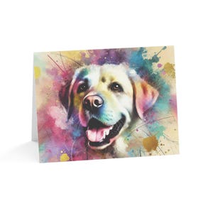 Labrador Retriever Custom Splash Art Dog Design Set mit 10 Grußkarten-Spaß ideal für Tierliebhaber, besondere Anlässe, Geburtstagswünsche, Geschenk