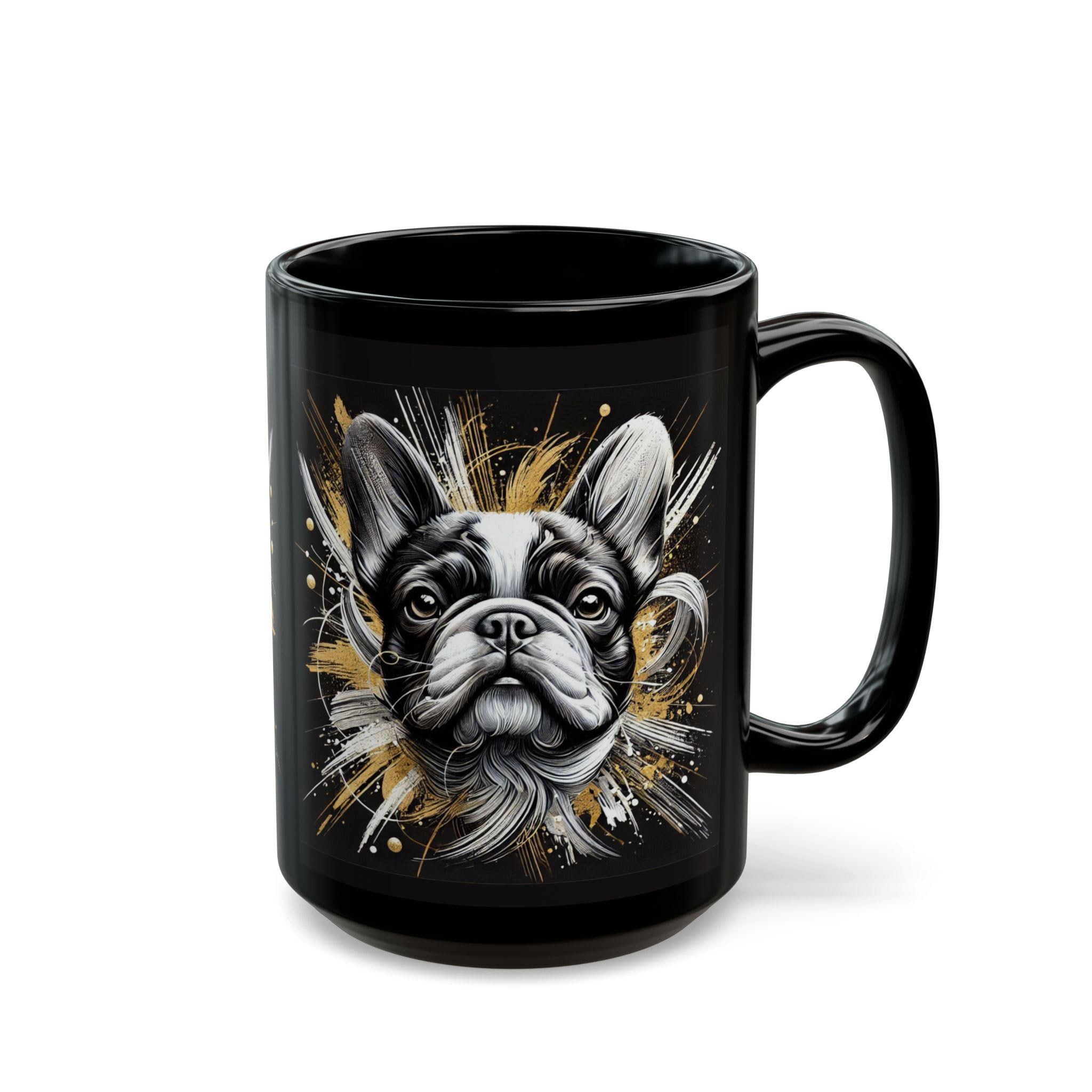 French Bulldog Ceramic Coffee or Tea Mug Black 15oz-exquisite Art