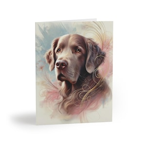 Chesapeake Bay Retriever Niestandardowe kartki okolicznościowe dla miłośników psów Zestaw 8 sztuk - idealny prezent dla miłośników zwierząt, kartka urodzinowa, podziękowanie, na każdą okazję