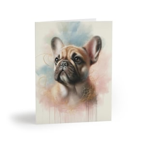 French Bulldog Custom Dog Lover Gorgeous Greeting Card Set of 8 - Perfect Gift for Pet Lovers, Birthday Cards, Thank You Note, All Occasions