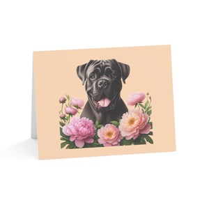 Juego de 10 tarjetas de felicitación con diseño de perro Cane Corso personalizado de primavera: único, ideal para amantes de las mascotas, ocasiones especiales, deseos de cumpleaños y agradecimientos.