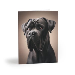 Conjunto de 8 cartões comemorativos com retratos de cachorro elegantes e exclusivos da Cane Corso - Perfeito para amantes de animais de estimação, aniversários, cartões de agradecimento, feriados, opção personalizável