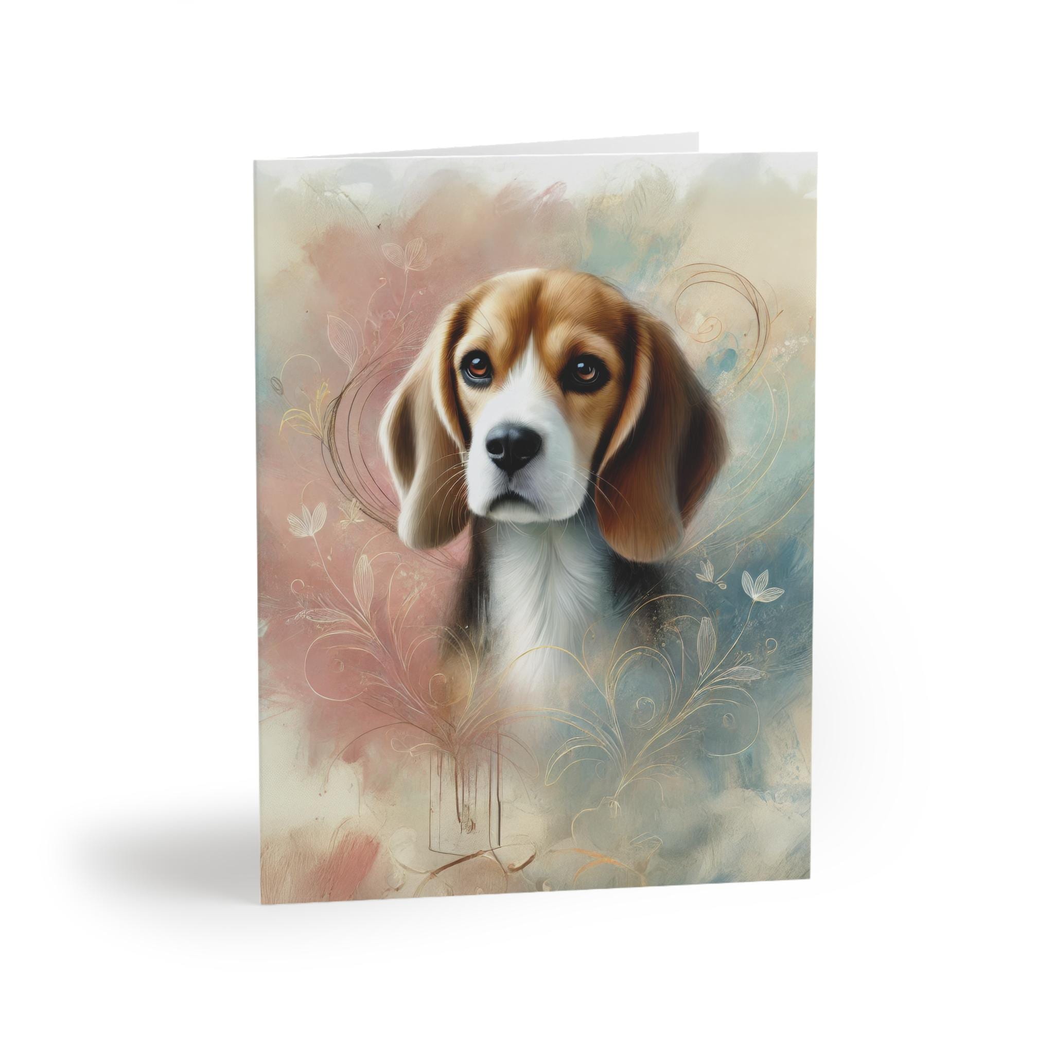 Beagle Custom Dog Lover Beautiful Greeting Card Set of 8 - Perfect