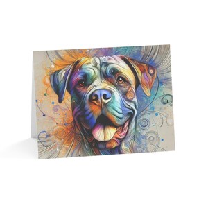 Juego de 10 tarjetas de felicitación artísticas personalizadas de Cane Corso: elegantes y con estilo, perfectas para amantes de las mascotas, ocasiones especiales, cumpleaños y agradecimientos.