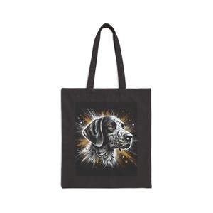 Deutsche Kurzhaar-Zeiger-Baumwollleinwand 15 "x 16"Einkaufstasche mit 20"Griffen-Perfekt für den täglichen Gebrauch-Alle Anlässe-Einzigartiges geschätztes Geschenk