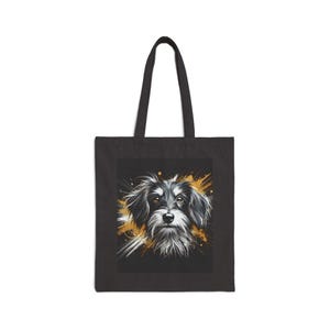 Daschund Dog Baumwollsegeltuch 15 "x 16"Einkaufstasche mit 20" Griffen - Perfekt für den täglichen Gebrauch und alle Gelegenheiten - Einzigartige geschätzte Geschenkoption