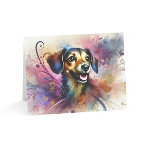 Juego de 10 tarjetas de felicitación con diseño de perro salchicha personalizado, únicas e ideales para amantes de las mascotas, ocasiones especiales, deseos de cumpleaños y agradecimientos.