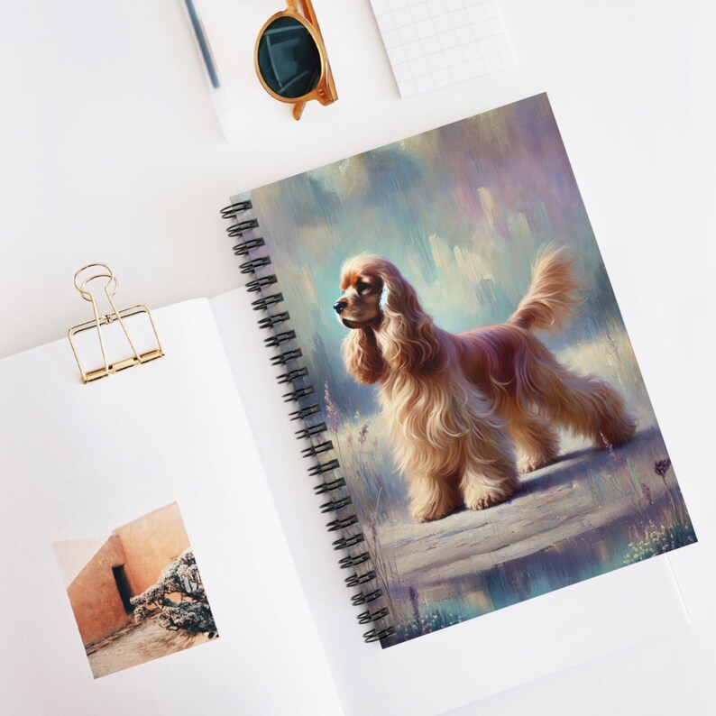 Cocker Spaniel Notebook Cocker Spaniel Impressionist Spiral Notebook - Perfect for Pet Lovers ...