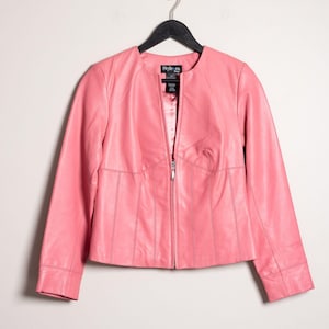 Petite veste en cuir à demi-fermeture éclair pour femme Style & Co Petite Rose