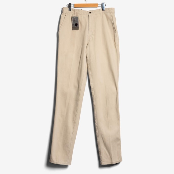 Deadstock Vintage 90s JJ Farmer Men's Twill Chino Pants 32x36
