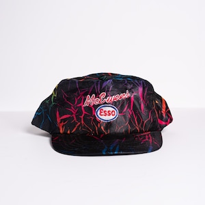 Vintage 90s Esso Rainbow Nylon Embroidered Snapback Hat / Vintage Hats / Souvenir Hats
