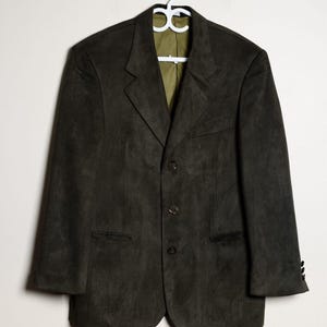Vintage 80's Savron Sport Coat Jacket Men's Size 40R Dark Green