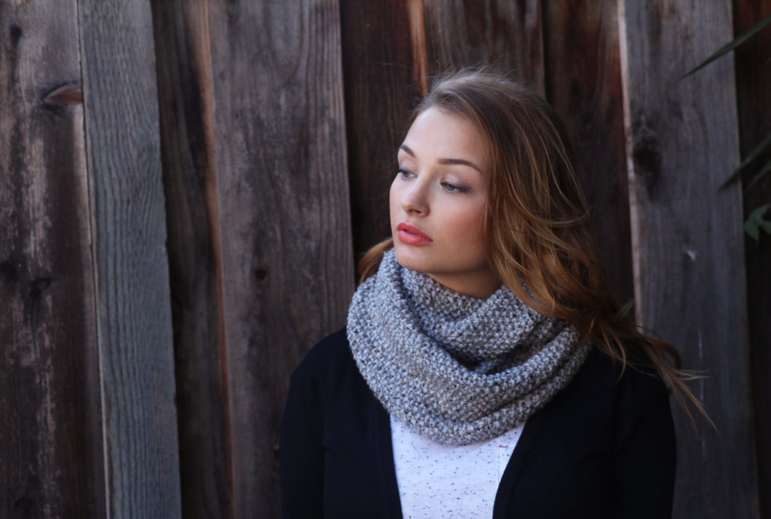 Grey Knit Infinity Scarf. Fall Grey Knit Scarf. Fall Scarf Grey Knit Infinity Scarf. Fall Grey Knit Scarf. Fall Scarf