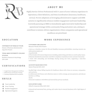 May include: A professional resume for Ryan Smith, featuring sections on education, work experience, certifications, and skills. The resume includes details about his experience in customer care, sales, and data entry, with a focus on healthcare and insurance.
