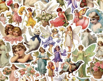 Angles Aesthetic geassorteerde stickers | Vinylstickerpakket | Stickers in vintage-stijl