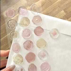 Stickers de cachetage botaniques simples | Pour enveloppe d'invitation, autocollants en cire | Autocollant auto-adhésif au dos