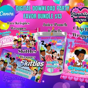 Gracies Corner Birthday, Gracies Corner party, Girls Birthday, digital download, Gracie Corner Favor Bundle