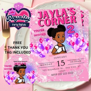 Editable Gracie&#39;s Corner Birthday Invitation | Gracie&#39;s Template Printable Editable Canva | Gracies Corner invite | Invite Instant Download