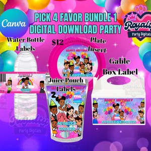 Gracies Corner Birthday, Gracies Corner party, Girls Birthday, digital download, Gracie Corner Favor Bundle