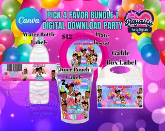 Gracies Corner Birthday, Gracies Corner party, Girls Birthday, digital download, Gracie Corner Favor Bundle