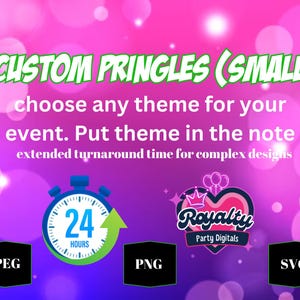 Anpassad Pringles-etikett: Personliga festgåvor, 24 timmar (digital nedladdning)