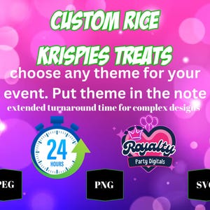Anpassad Rice Krispies-godisetikett: Personliga festgåvor, 24 timmar (digital nedladdning)