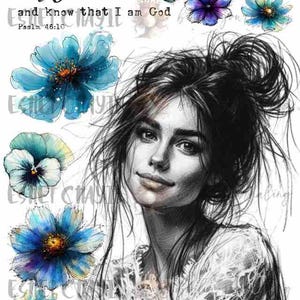 CELEBRATE WOMEN - Be Still - Bible Journaling Printable, Faith Based Art Journaling Printable