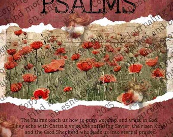 The Scarlet Thread: Psalmen Bijbelboek Samenvatting - Een bijbelstudiegids en afdrukbaar e-boek, bijbeljournaal, bijbelstudiegids