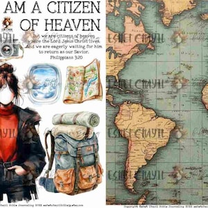 I am a citizen of heaven - Bible Journaling Printable, Faith Based Art Journaling Printable