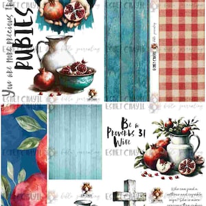 RUBIES - Bible Journaling Printable, Faith Based Art Journaling Printable