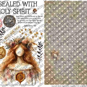 I am sealed with the Holy Spirit #28 Ephesians 1:13 Bible Journaling Printable, Faith Based Art Journaling Printable
