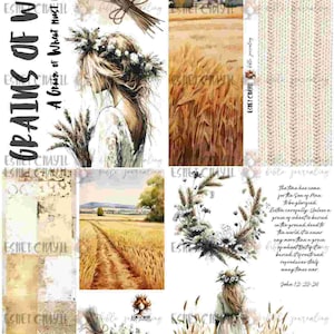 GRAIN OF WHEAT - Bible Journaling Printable, Faith Based Art Journaling Printable