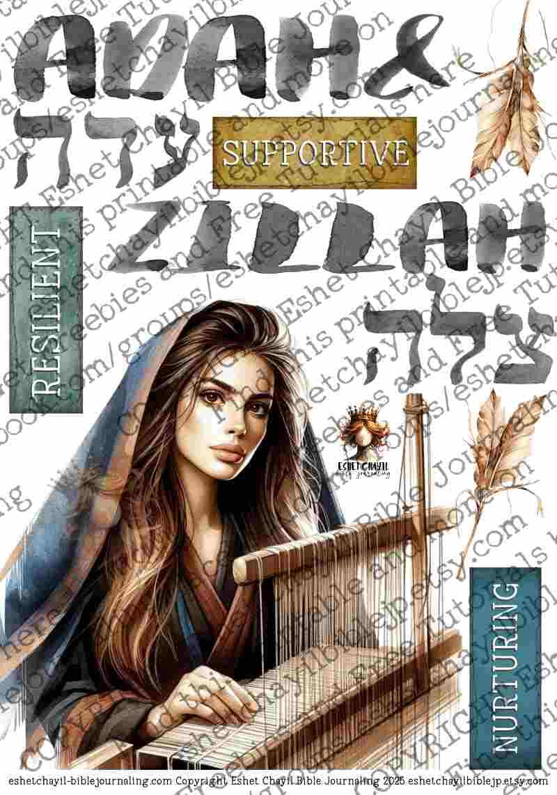 Woman of the Bible Adah & Zillah #2 Detailed Faces Bible Journaling ...