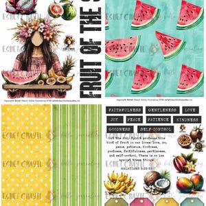 Fruit of the Spirit - Bible Journaling Printable, Faith Based Art Journaling Printable