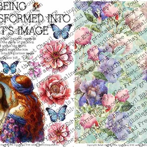I am being transformed into Christ’s image #36 2 Corinthians 3:18 - Bible Journaling Printable, Faith Based Art Journaling Printable