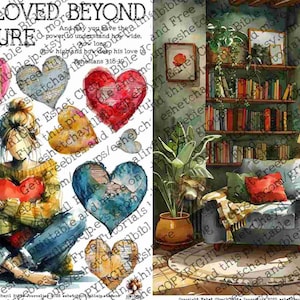 I am loved beyond measure Ephesians 3:18–19 #42 Bible Journaling Printable, Faith Based Art Journaling Printable