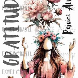 GRATITUDE - Bible Journaling Printable, Faith Based Art Journaling Printable