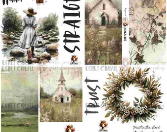 STRAIGHT PATH - Bible Journaling Printable, Faith Based Art Journaling Printable