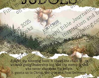 The Scarlet Thread: Judges Bible book Summary -  A Bible Study Guide and Printable Ebook, Bible Journaling, Bible Study Guide