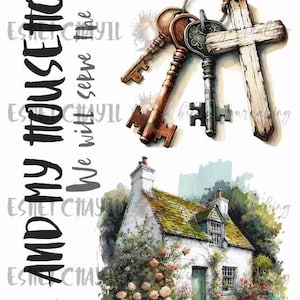 HOUSEHOLD - Bible Journaling Printable, Faith Based Art Journaling Printable