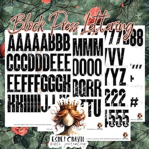 Block Press Lettering Page